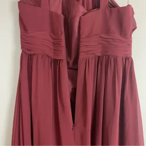 Revelry Bridesmaid Dress Halter‎ Tank Maxi Sleeveless Size 14 Brownish-Burgundy thumbnail 12