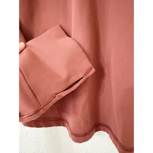 OFFLINE by Aerie Real Me Long Sleeve Mock Neck Active Top Rust Brown Size L thumbnail 4