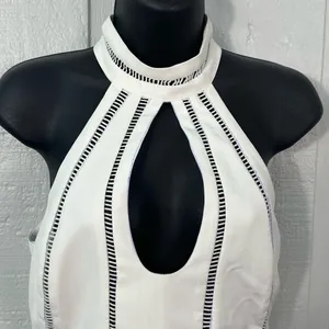 Bardot White High Keyhole Neck Sleeveless Dress Size Small NWOT thumbnail 5
