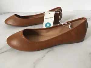 Ballet Flats, Size 6 Brown thumbnail 1