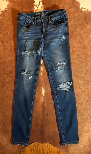 American Eagle super super stretch jegging skinny jeans size 6 regular thumbnail 1