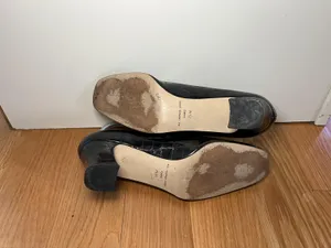 Etienne Aigner Cadiz Shoes Womens Size 7.5 Black Croc Pumps Square Toe thumbnail 10
