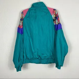 Vintage Bright Colorful Windbreaker Track Jacket thumbnail 2