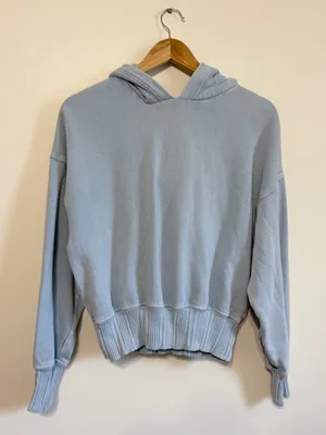 Aerie Blue Hoodie Sweatshirt Size Small thumbnail 4