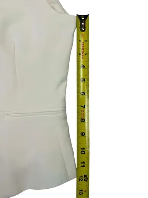 H&M Women's White Single-Breasted Tailored Suit Vest Waistcoat thumbnail 10