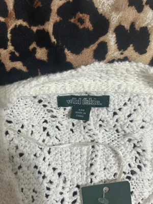 wild fable Cream Cable-Knit Cropped Cardigan thumbnail 2