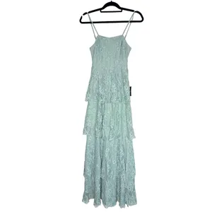 Lulus Floral Lace Sleeveless Tiered Maxi Dress Small Fairycore Coquette Formal thumbnail 13