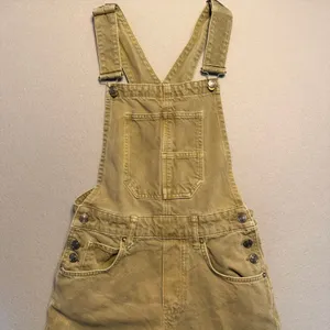 We The Free Good Luck Overall Jumpsuit Discontinued Tan Khaki Color Women XS thumbnail 2