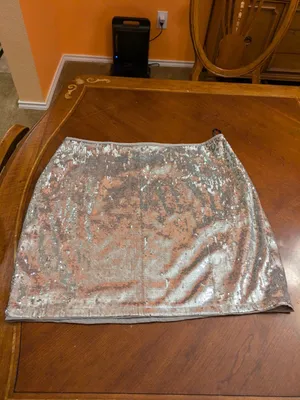 Forever 21 sequin shimmer lined pencil;Mini Skirt Sz 2X thumbnail 2