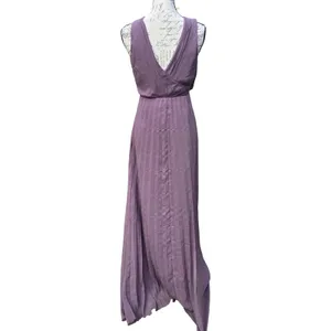 ASOS NWT Lavender Maxi Dress Pleated V Neck Sleeveless Tie‎ Waist Size 2 thumbnail 4