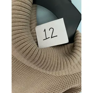 Calvin Klein Sweater Women's Medium Tan Waffle Knit Turtle Neck Cottage thumbnail 8