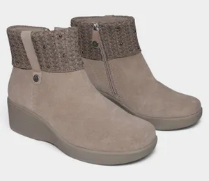 Skechers Martha Stewart Pier-Lite Fall Stunner Suede Boots 8.5 Taupe NWT thumbnail 1