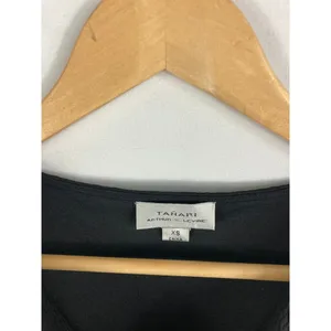 Tahari ASL Texture Draped Neck Tank Black Size XS thumbnail 3