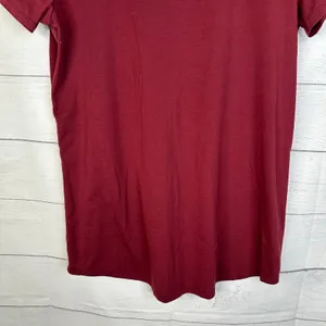 Athleta Women size M Burgundy Soft Drape V Neck Tee Everyday Basic thumbnail 6