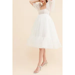 Selkie The French Puff Dress Ivory Fairy Princess Coquette Size XXS. NEW! thumbnail 3