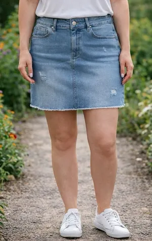 NEW Unbranded Denim Skirt Capsule‎ Summer Coastal Rodeo Cowgirl M thumbnail 1