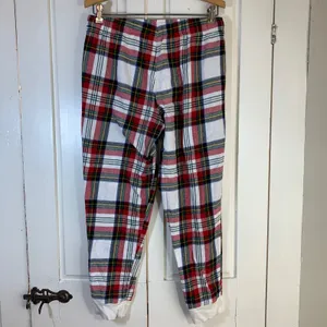 Old Navy Flannel Jogger White Tartan‎ Plaid Pajama Pants Small Match the Fam thumbnail 4