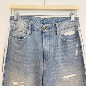 G Star Raw 3301 Jeans Size 28 Blue High Waist‎ Frayed Straight Crop Alternative thumbnail 4