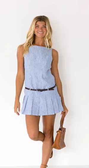 Fancy D Boutique Belted Mini Dress thumbnail 1