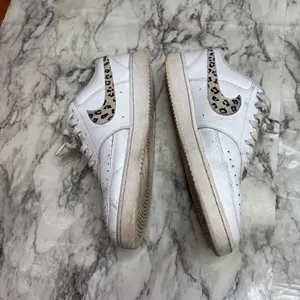 Nike Court Vision Low Women’s White tan brown Animal Print size 9.5 thumbnail 6