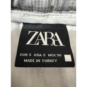 Zara Pants Womens Size S Plaid Tapered Elastic Waist Pull On Trousers Checkered thumbnail 9
