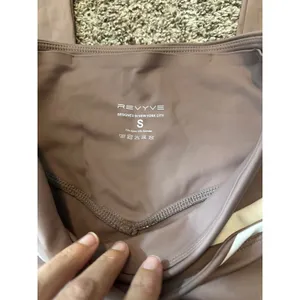 Revyve Womens Colorblock V-Sculpt Leggings Taupe Mauve Crossover Waist Small 26" thumbnail 5