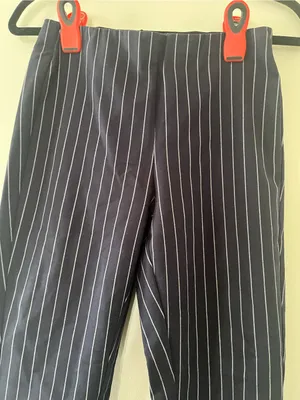 Rag & Bone Navy Blue Pinstripe Trouser Pants 2 Office Quiet Luxury Preppy Cotton thumbnail 2