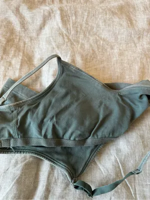 Offline By Aerie OG Corset Green Sports Bra thumbnail 5