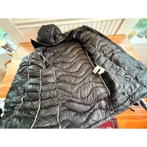 Andrew Marc Long Down Puffer Coat Black XL 650 Fill Packable Hooded Winter thumbnail 15