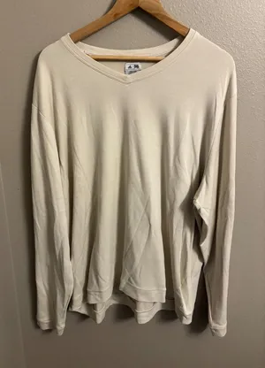 Vintage Adidas Long Sleeve V Neck Shirt thumbnail 1