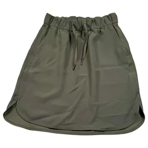 Lululemon On the Fly Skirt Women 6 Sage Green Drawstring Athletic Athleisure thumbnail 2