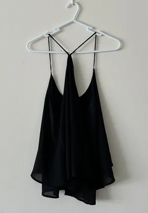 Black Tank Top Blouse thumbnail 5