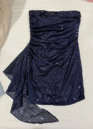 Lucy in the Sky Mini Dress Sequin Blue thumbnail 1