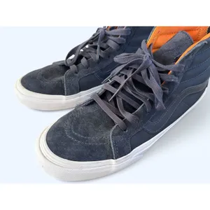 Vans SK8-Hi Top Skate Shoes Sneakers Navy White Womens 9 Men's 7.5 thumbnail 2