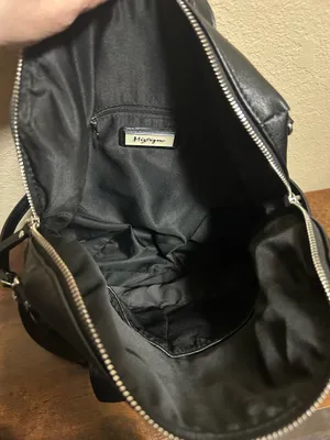 Miztique Black Large Convertible Backpack Crossbody Bag Zip/Magnetic Silver thumbnail 6