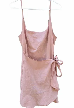 Princess Polly Womens Size 2 cottage hill pink wrap front mini dress thumbnail 2