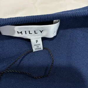 NWT Milly One Shoulder Top Ruffle Blue Sleeveless Party Cocktail Blouse‎ Size P thumbnail 3
