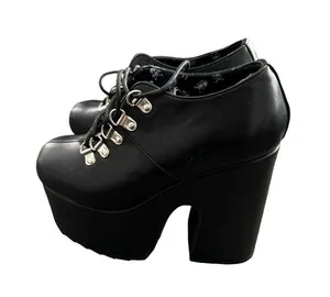 Lamoda Resolution Platform Boots Size 8 Black thumbnail 3