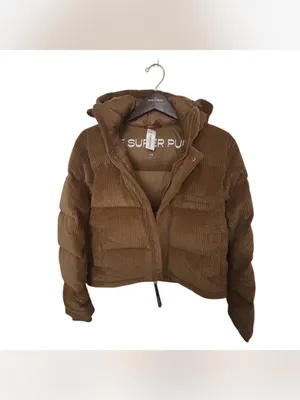 NWT Aritzia The Superpuff Cushcord Corduroy size XS in Brown 700+ Fill thumbnail 3
