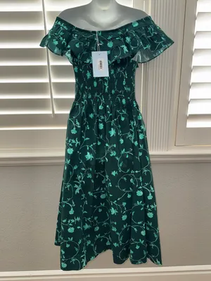 Hill House Home The Akilah Nap Dress Green Botanical Size XS thumbnail 4