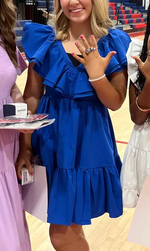 blue ruffle dress thumbnail 2