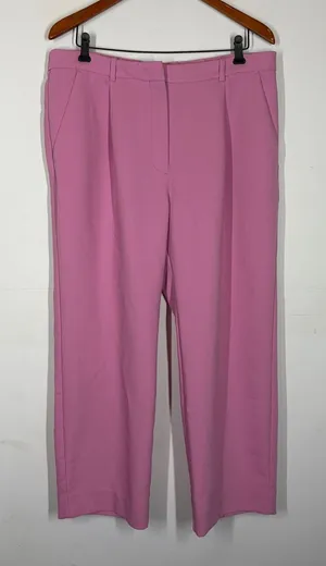 Abercrombie Bubblegum Pink Trouser Pant Size 33/16S SHORT thumbnail 1