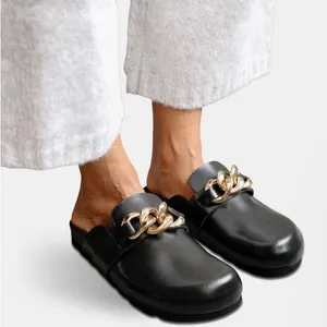 Alohas Black Fireplace Chunky Preppy Coastal Minimalist Lagenlook Clogs 40/10 thumbnail 1