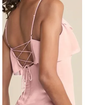 Venus Blush Pink Ruffle Dress thumbnail 4