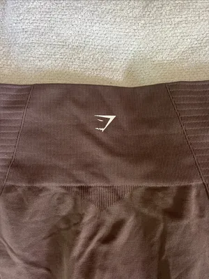 Gymshark Brown/Mauve Seamless High-Waist Leggings with Laser-Cut Panels thumbnail 9