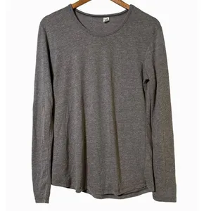 Alternative Apparel Gray Cotton Blend Long Sleeve Pullover Shirt NWT Women's L thumbnail 2