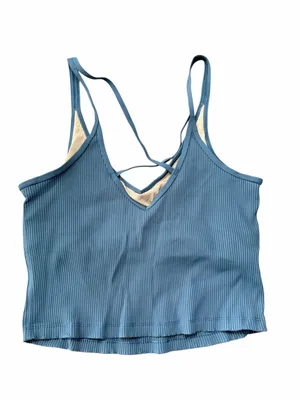 VUORI rib crop tank large pool blue thumbnail 3