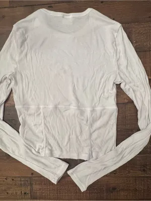 ARITZIA SUNDAY BEST Dove Long Sleeve Corset Tee thumbnail 2