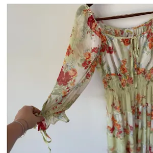 Anthropologie Fig and Flower Women's Boho Floral Print Tiered Maxi‎ Dress Sz S thumbnail 5