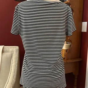 Lauren Ralph Lauren Black and White Boxy Polo Tee thumbnail 7